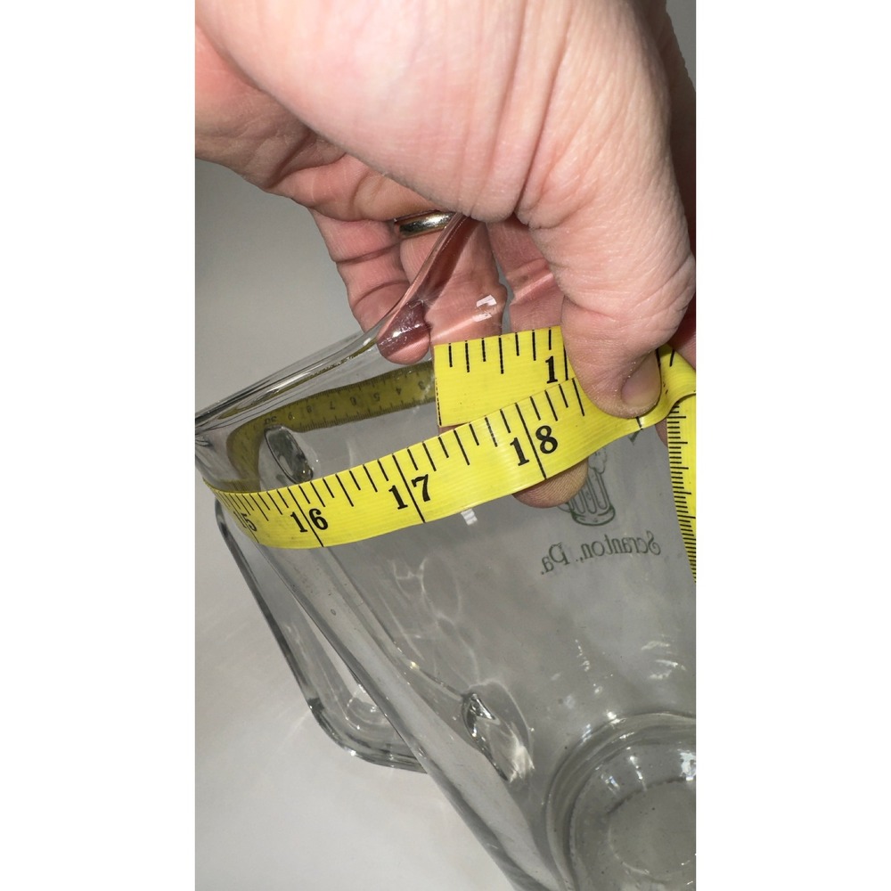 Heil's Place Scranton PA Glass Beer Pitcher Vintage Bar Memorabilia Closed - Picture 7 of 8